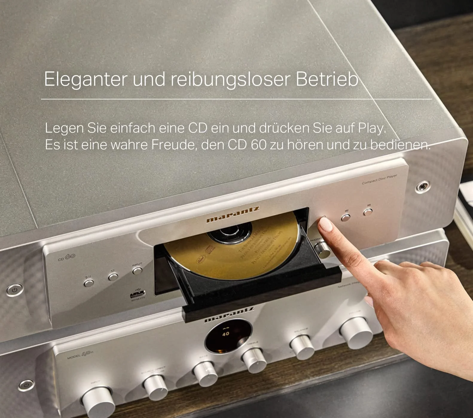 HiFi CD-проигрыватель Marantz CD60, CD-проигрыватель с аудио высокого разрешения, цифро-аналоговый преобразователь, схема Marantz HDAM, усилитель для наушников, фото №5