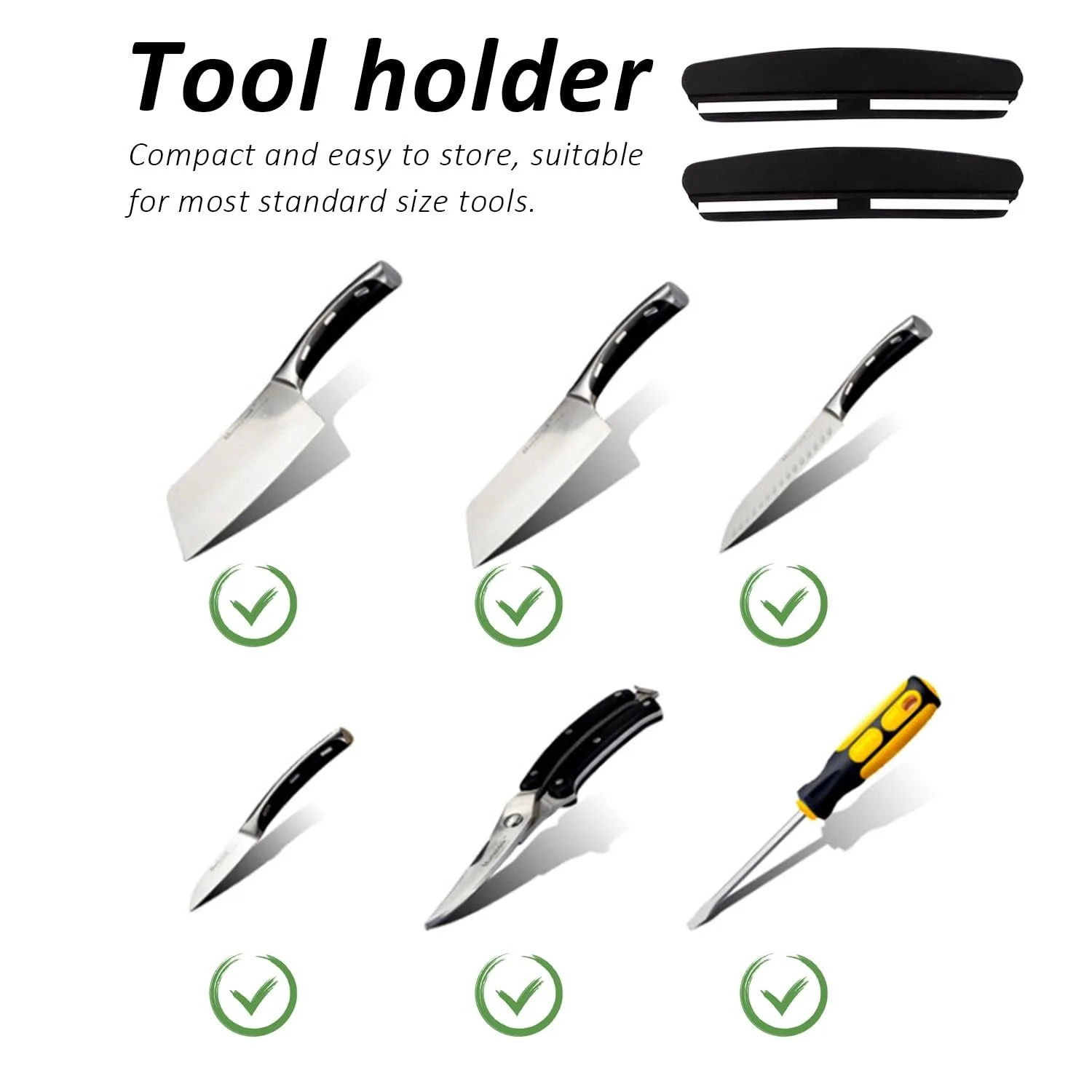 Тримач для заточування ножів 2 штуки 22 x 18 x 100 мм Чорний, фото №5