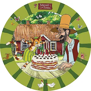 Набір посуду для вечірки Тарілки Чашки Серветки Pettersson and Findus 52 шт для 16 дітей synthetic.ua - Фото 1