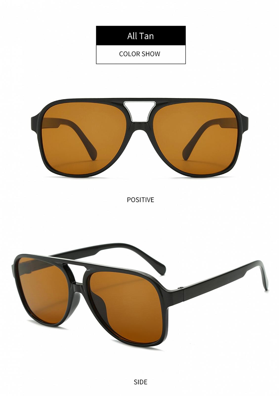 Сонцезахисні окуляри прямокутні YAMEIZE Double Bridge, 6 шт, фото №4