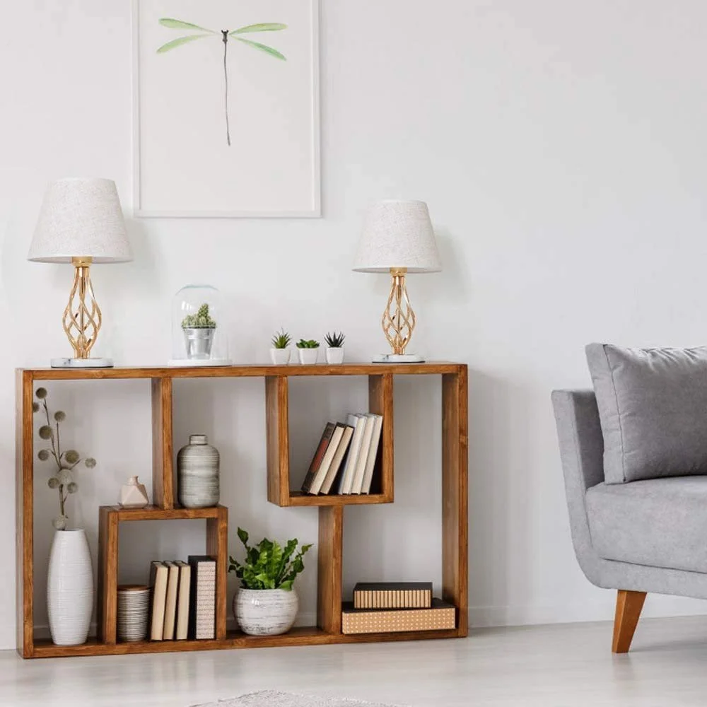 Настільні лампи LIANTRAL Набір 2 шт. Мармурова основа Лляний абажур Рожеве золото, фото №4