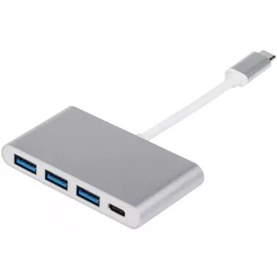 Переходник Type-C 3.1 to 3xUSB 3.0  10 cm Atcom 12808, фото №1