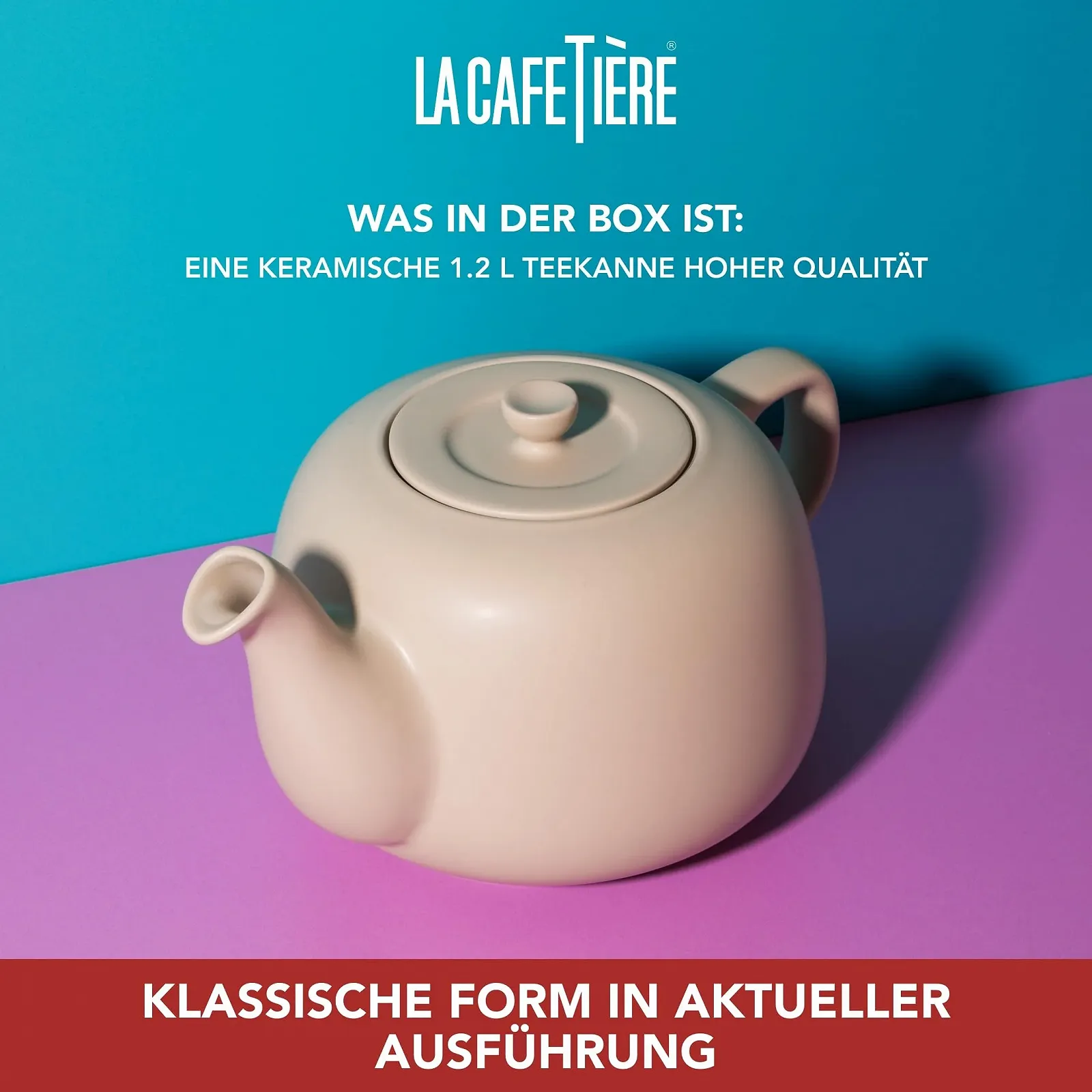 Чайник-заварник La Cafeti\[e]re Классический Latte/Cremefarbe 1,2 л, фото №3