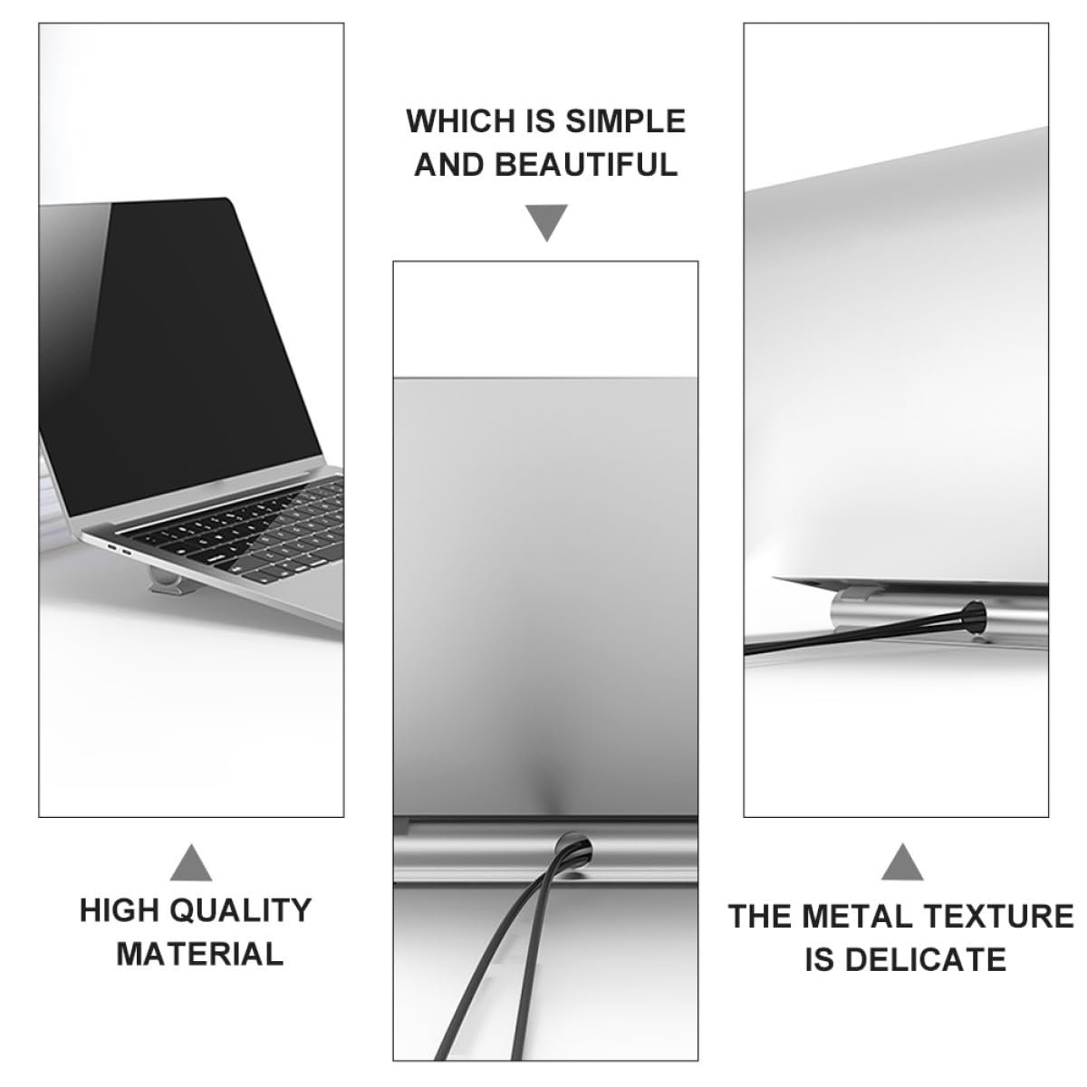 Підставка для ноутбука з алюмінієвого сплаву 11 14 дюймів з організацією кабелів, фото №2