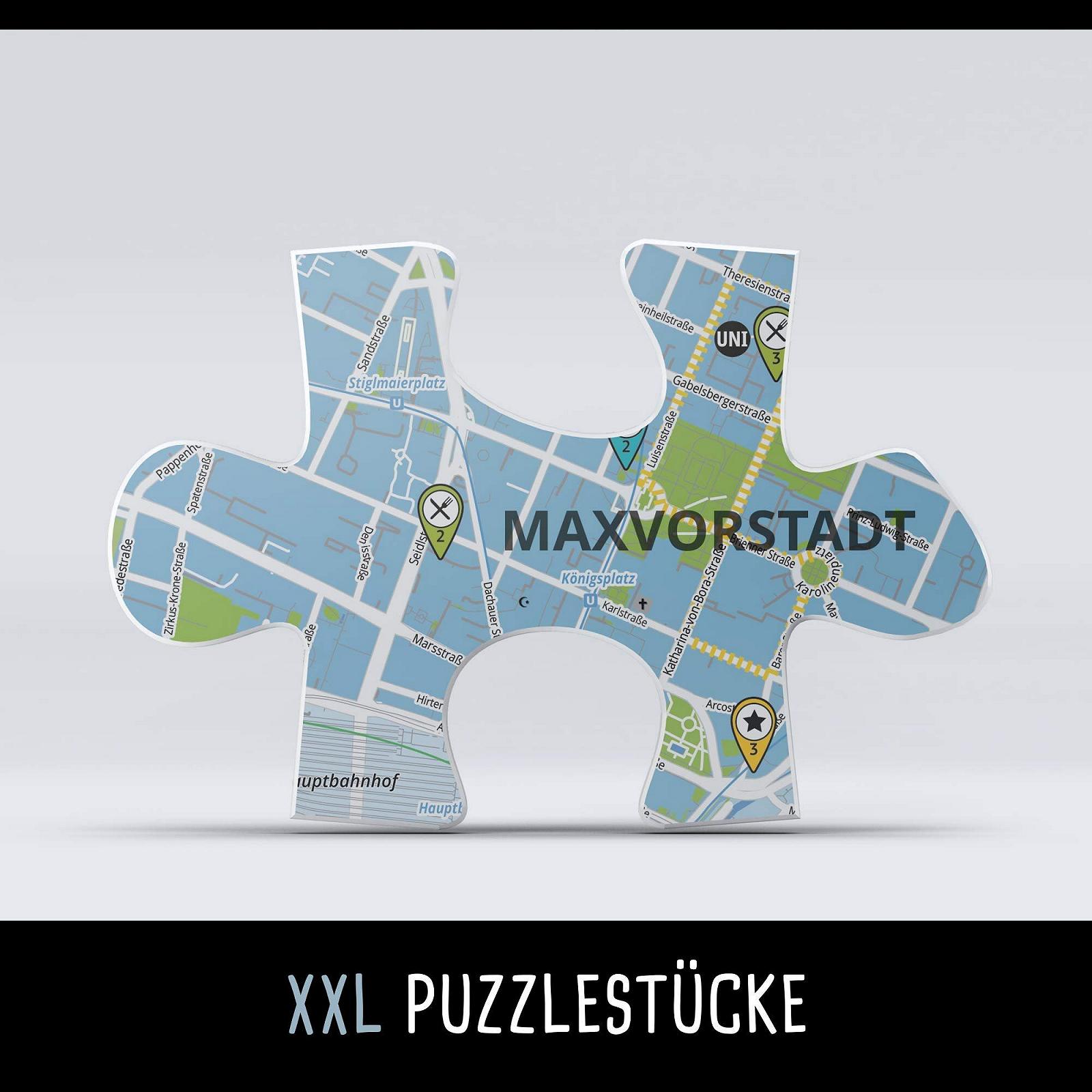 Пазл XXL PuzzleMap Карта Мюнхена 500 елементів 68 x 48 см з буклетом та картою, фото №7 Пазл XXL PuzzleMap Карта Мюнхена 500 елементів 68 x 48 см з буклетом та картою, фото №7