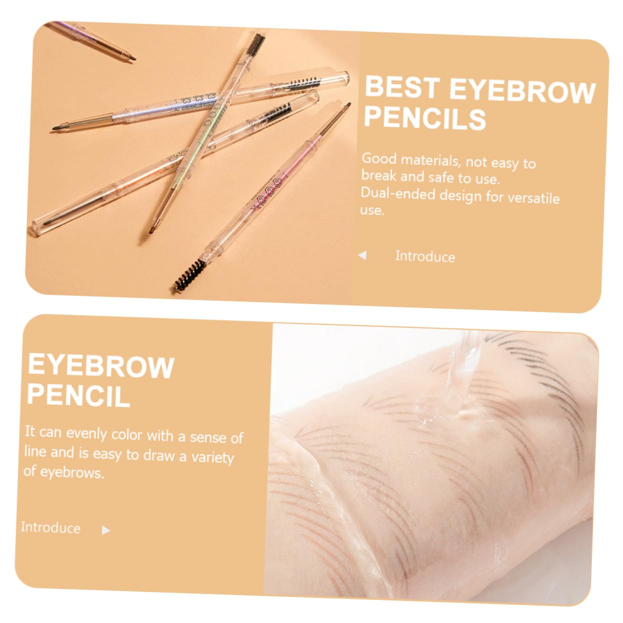 Олівець Ipetboom 5 шт. для брів професійний анти-піт дівочий макіяжний коричневий, фото №6 Олівець Ipetboom 5 шт. для брів професійний анти-піт дівочий макіяжний коричневий, фото №6