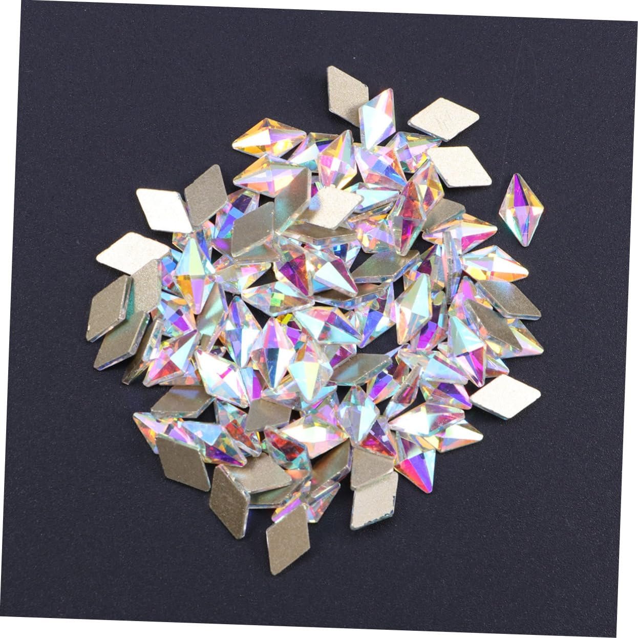 Стрази для нігтів Healvian Діамантові камені 6 x 10 мм, 100 шт., фото №5