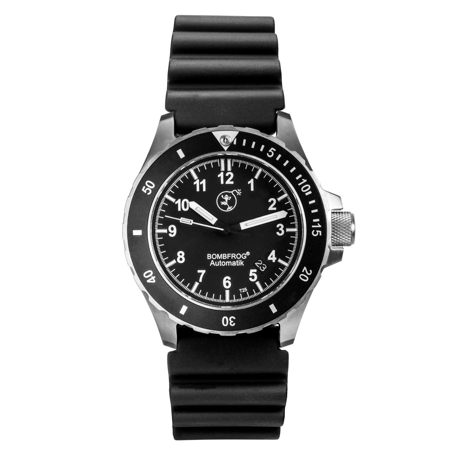 Годинник BOMBFROG BT25 Чоловічий з неоприновим ремінцем Військовий стиль нержавіюча сталь, фото №1