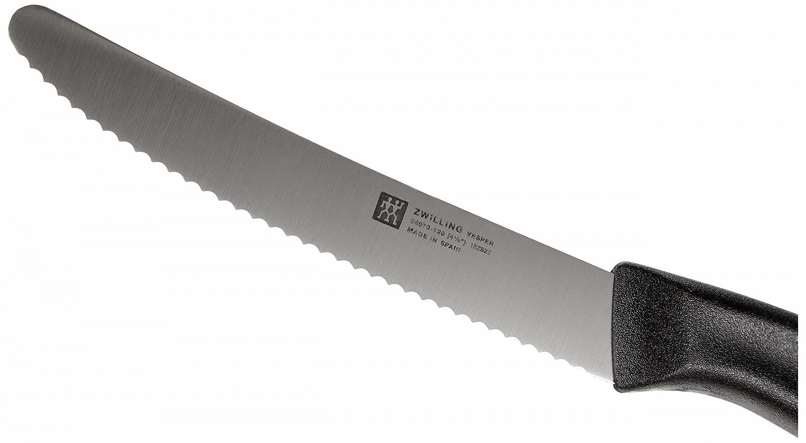 Набір ножів ZWILLING Four Star, 7 предметів і набір ножів Twin Grip, кухонний ніж, 6 предметів, довжина леза: 12 см, нержавіюча сталь Special Steel/пластикова ручка, чорний, фото №7
