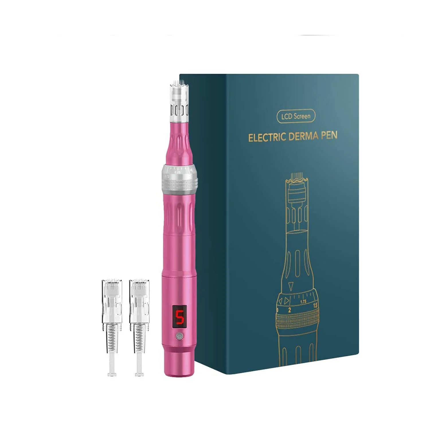 Пристрій для мікронідлінгу INCELLICE Derma Pen Electric Professional, 5 рівнів, зі світлодіодним екраном, фото №8