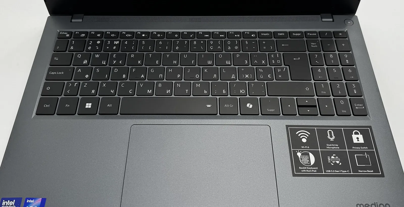 Ноутбук 15,6" Medion (Lenovo Group) Akoya E15443 | Intel Core Ultra 5 125H | RAM DDR5 16 ГБ | SSD 512 ГБ | Intel Arc Graphics | IPS (1920x1080) FullHD | Wi-Fi 6 | Dual Array Microphone | АКБ до 9 годин | Win11 (4953), фото №9