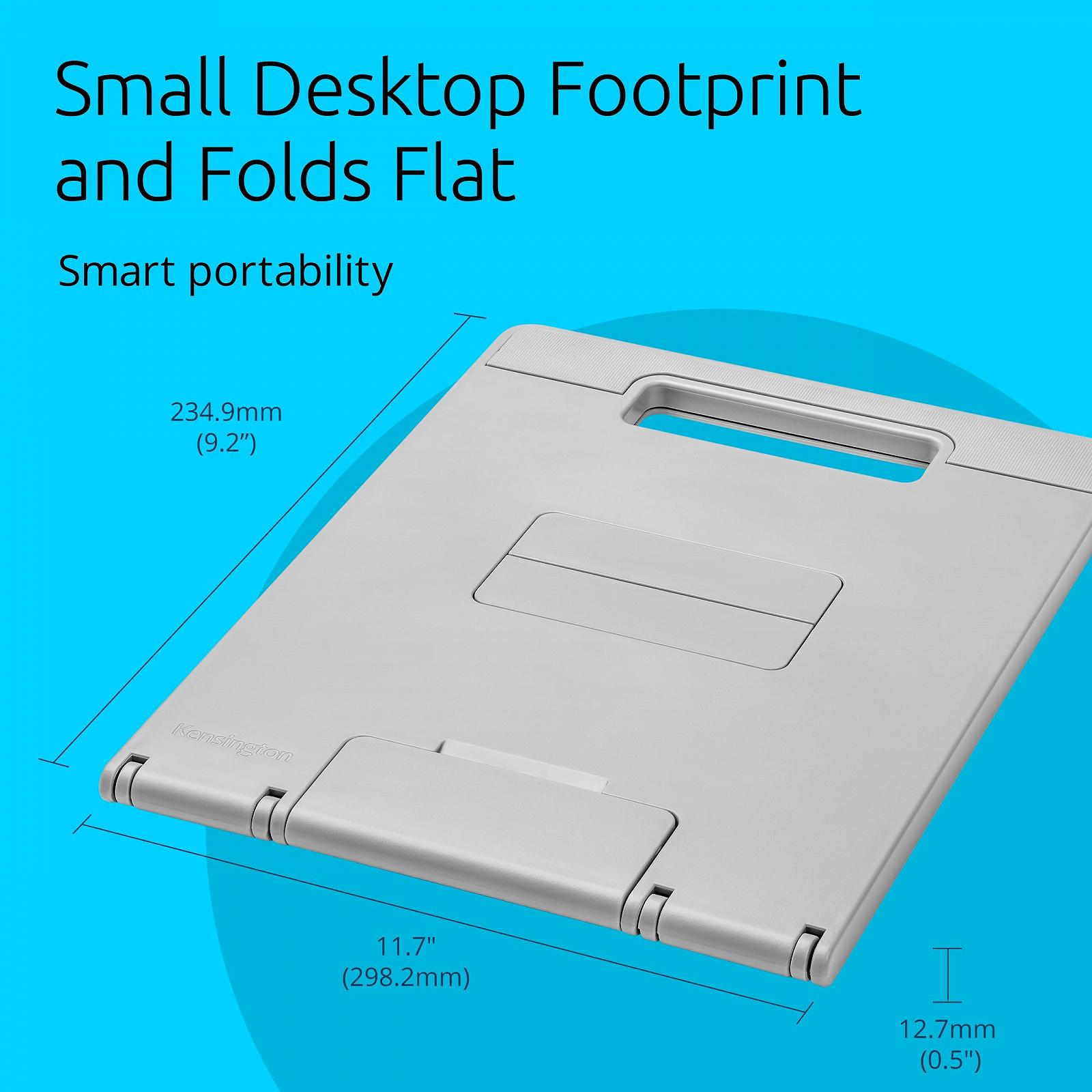 Підставка для ноутбука Kensington SmartFit Easy Riser Go 14 дюймів, регульована по висоті та портативна, ідеально підходить для ультрабуків, хромбуків SurfaceBooks, планшетів до 14 дюймів, для дому та офісу, K50421EU, фото №6