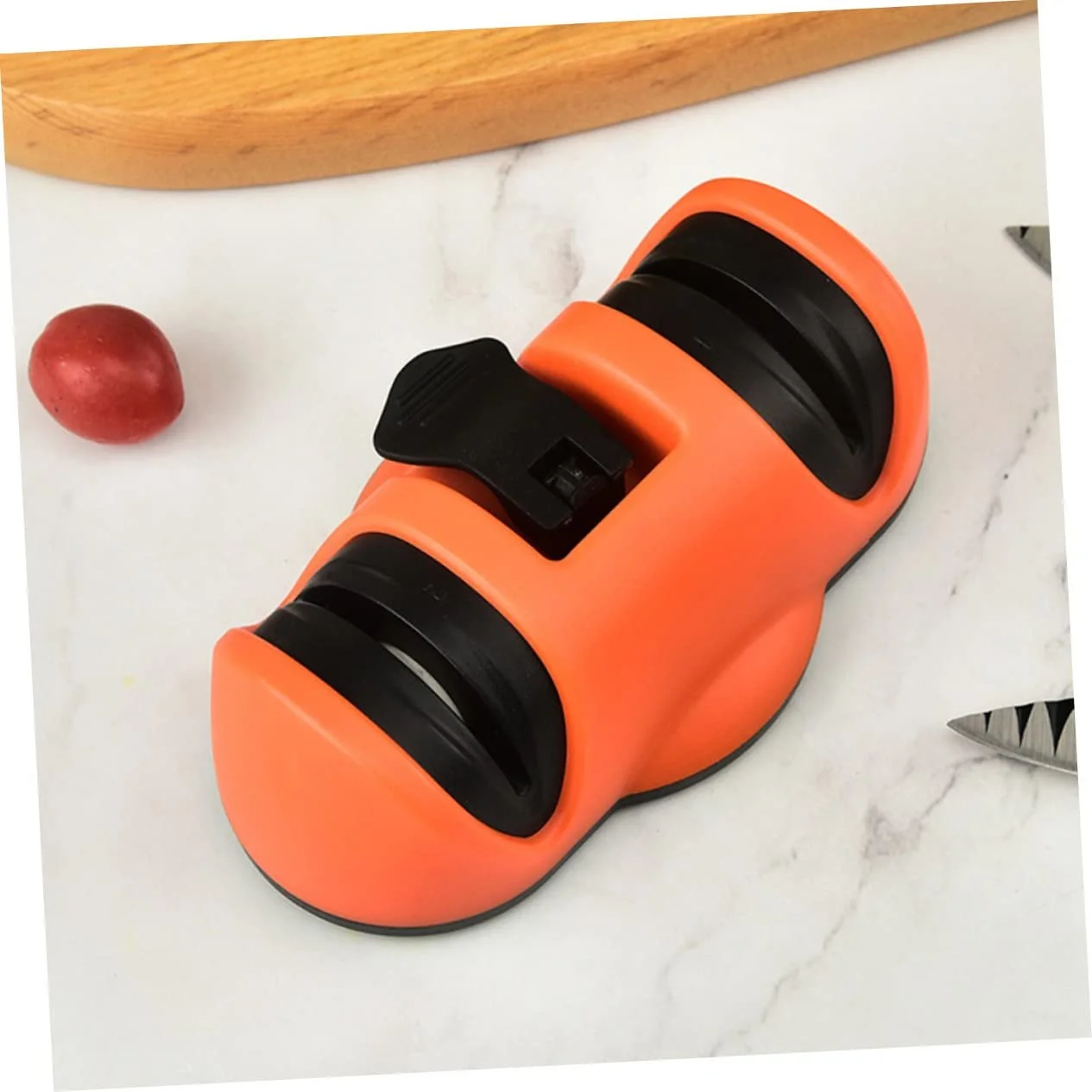 Точило для ножів ручна 2 слоти з вакуумною присоскою Orange, фото №5