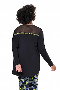 Женский свитшот большого размера Angel of Style A-силуэта с сетчатой вставкой, надпись Tap 835471 synthetic.ua - Фото 1