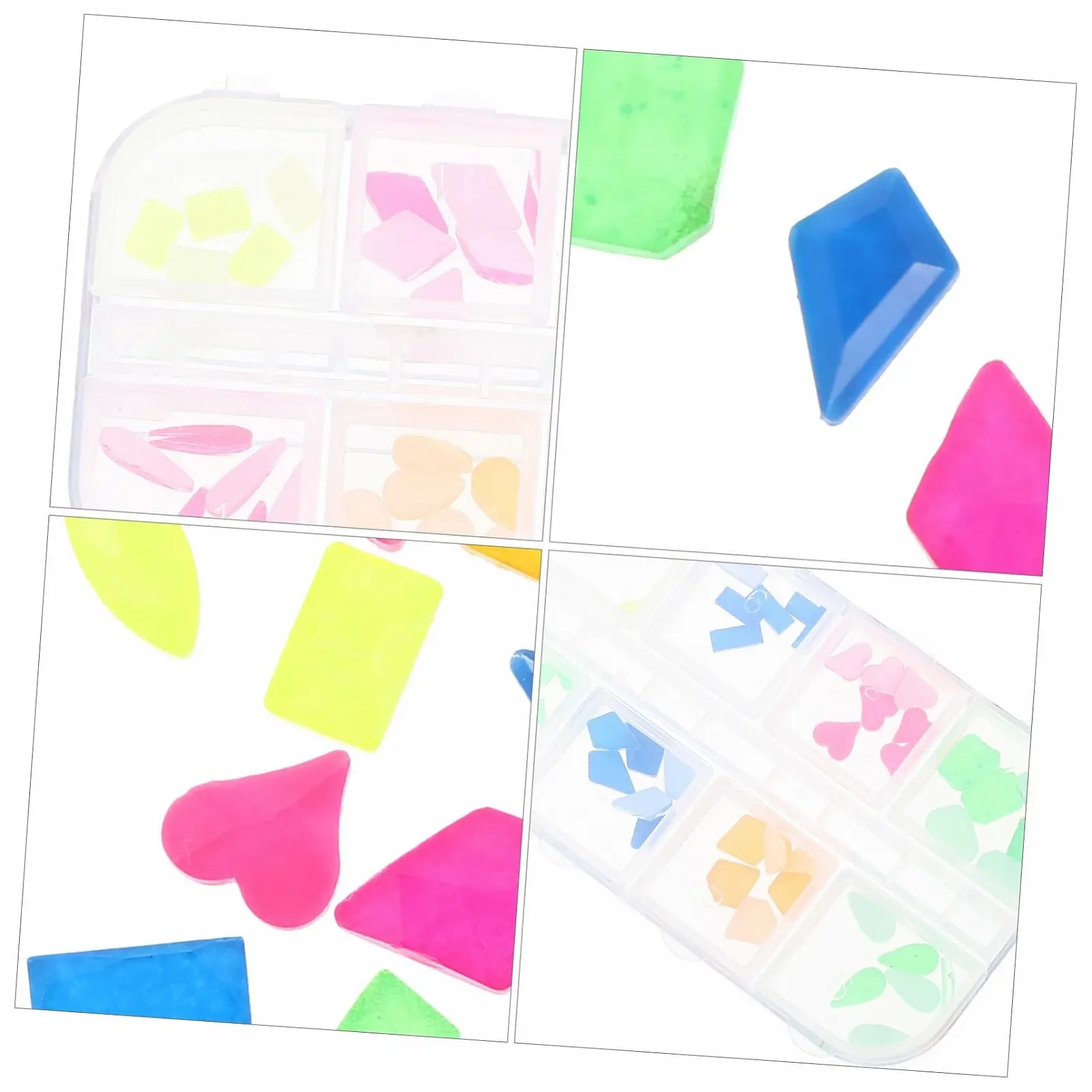 Плоские подвески для ногтей, украшения для ногтей, самодельный шарм для ногтей, 12 отделений, набор стеклянных страз для маникюра, аксессуары для самодельного маникюрного салона, фото №5