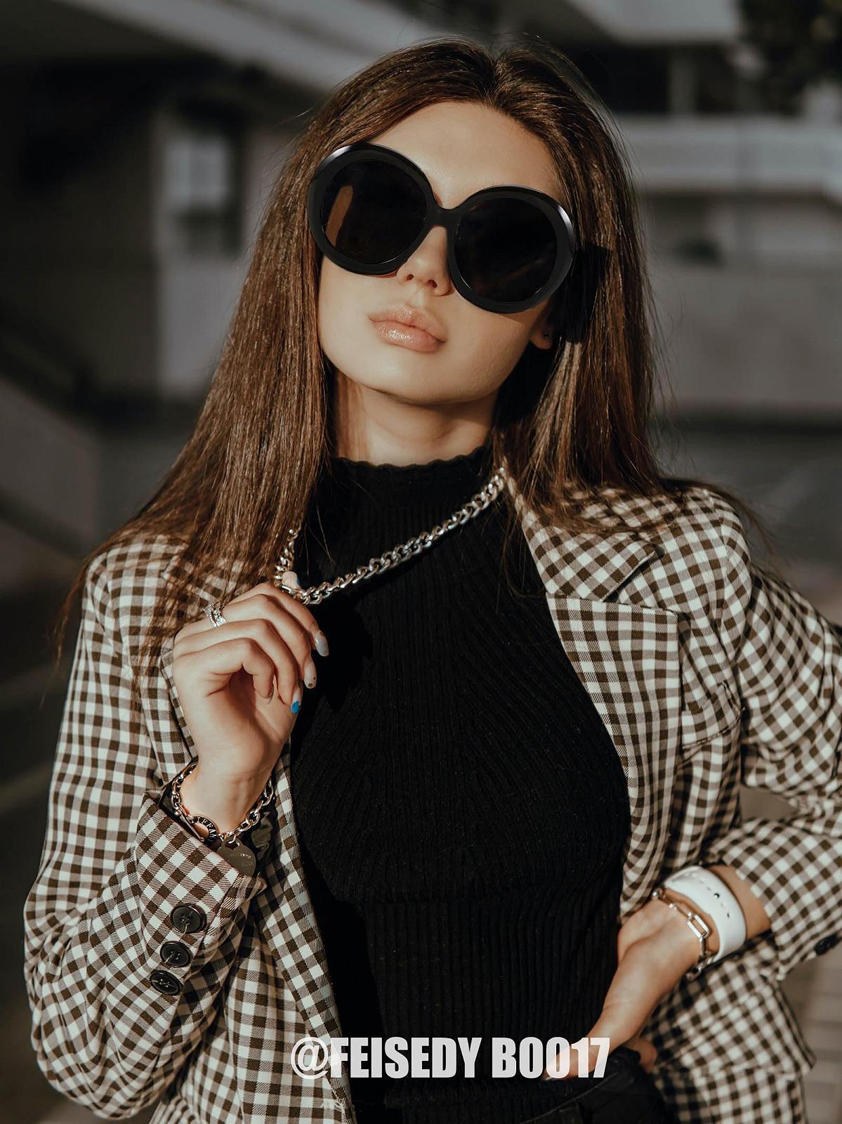 Солнцезащитные очки Круглые FEISEDY, фото №6