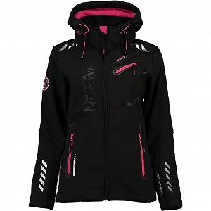 Ветрозащитная водонепроницаемая софтшелл куртка Geographical Norway Queen Lady - Женская куртка для активного отдыха с капюшоном - Фото 1