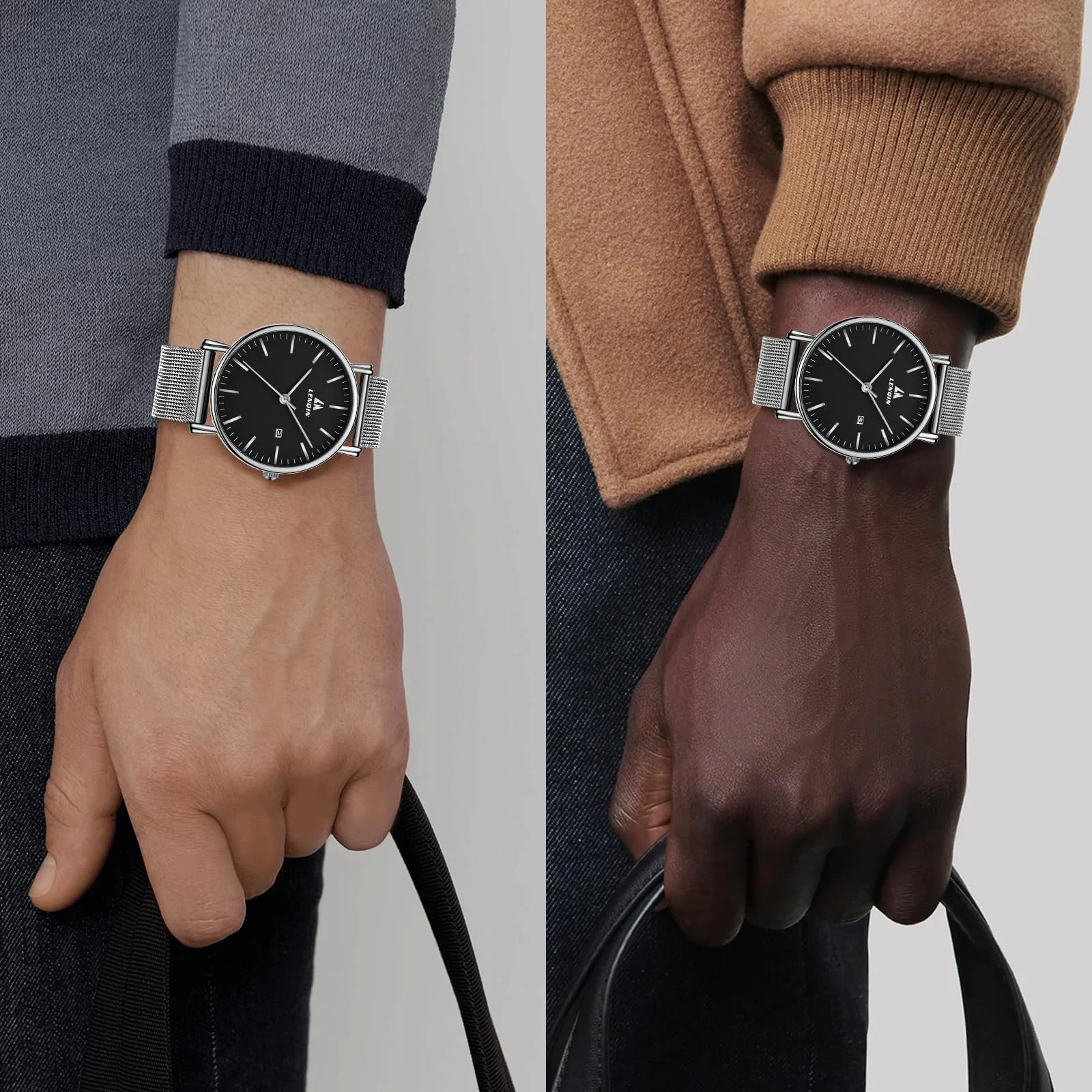 Мужские часы LENQIN LN, нержавеющая сталь, 30M, водонепроницаемые, аналоговые, кварцевые, с датой, модные, для досуга, фото №6 Мужские часы LENQIN LN, нержавеющая сталь, 30M, водонепроницаемые, аналоговые, кварцевые, с датой, модные, для досуга, фото №6