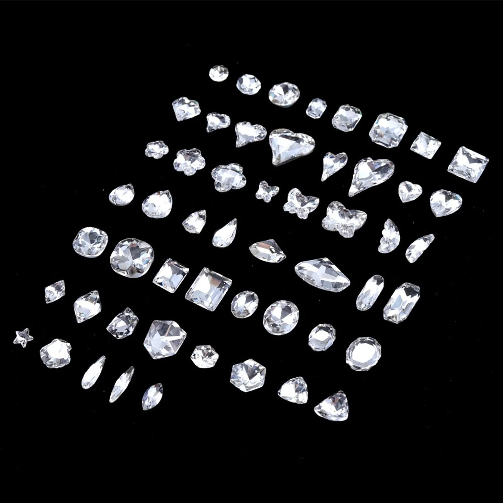 Стразы для ногтей Hotfix 53 шт. для DIY ногтей/одежды/поделок, фото №5