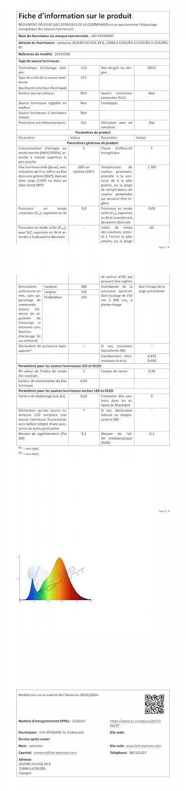 Настільна лампа LED ATOMANT Touch Dimmable USB A+C 3 рівні яскравості Бежевий, фото №8