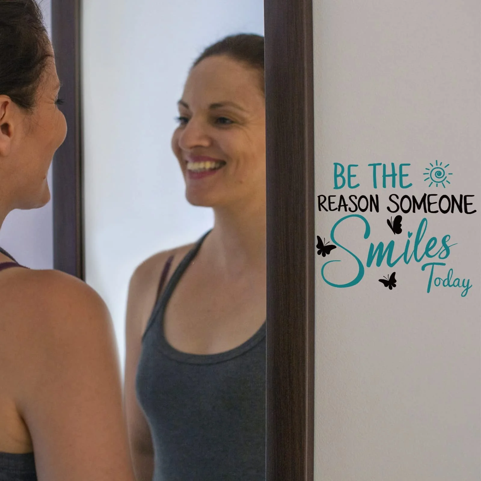 Наклейка на стіну SUPERDANT Motivational Text Proactive Smile вінілова, фото №6