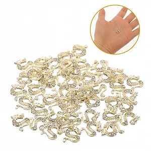 Набор 50 шт. Аксессуары для ногтей Камни для ногтей Аксессуары для ногтей Декоративные камни Аксессуары для маникюра Драгоценные камни для ногтей Подвески для ногтей для страз для ногтей Золотой synthetic.ua - Фото 1