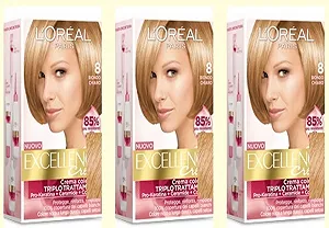 Фарба для волосся L'Oreal Excellence Cream 8 Світлий Блондин, 3 шт - Фото 1
