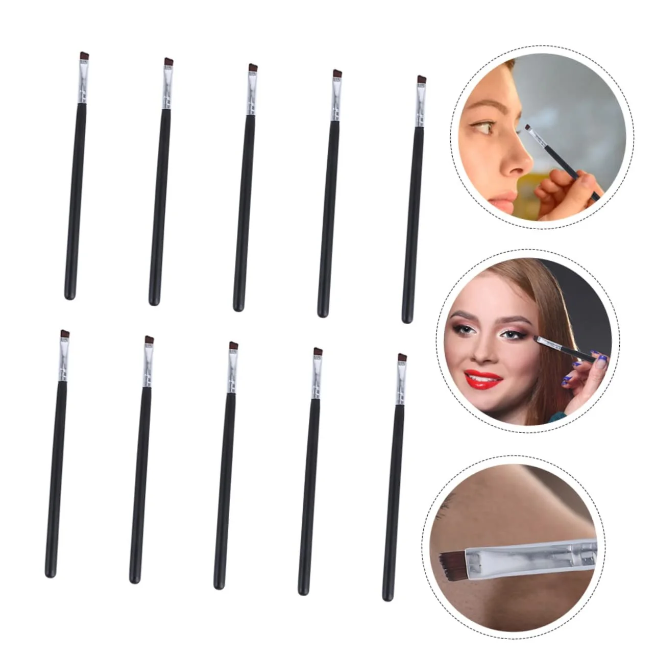 Набор кистей для бровей, деревянный, фото №5