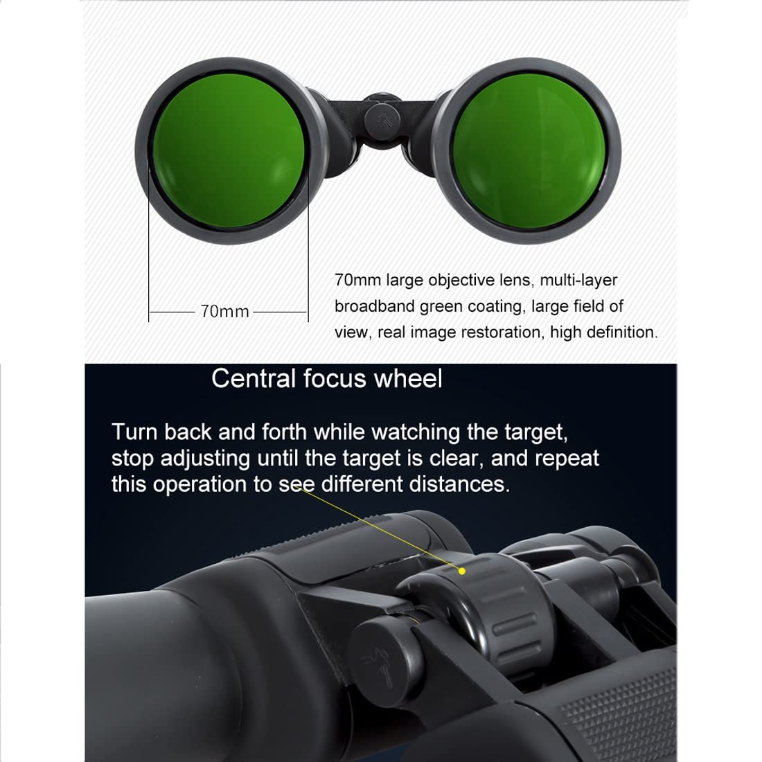 Бінокль QHYTL Компактний Потужний Бінокль 20-60x70, фото №4 Бінокль QHYTL Компактний Потужний Бінокль 20-60x70, фото №4