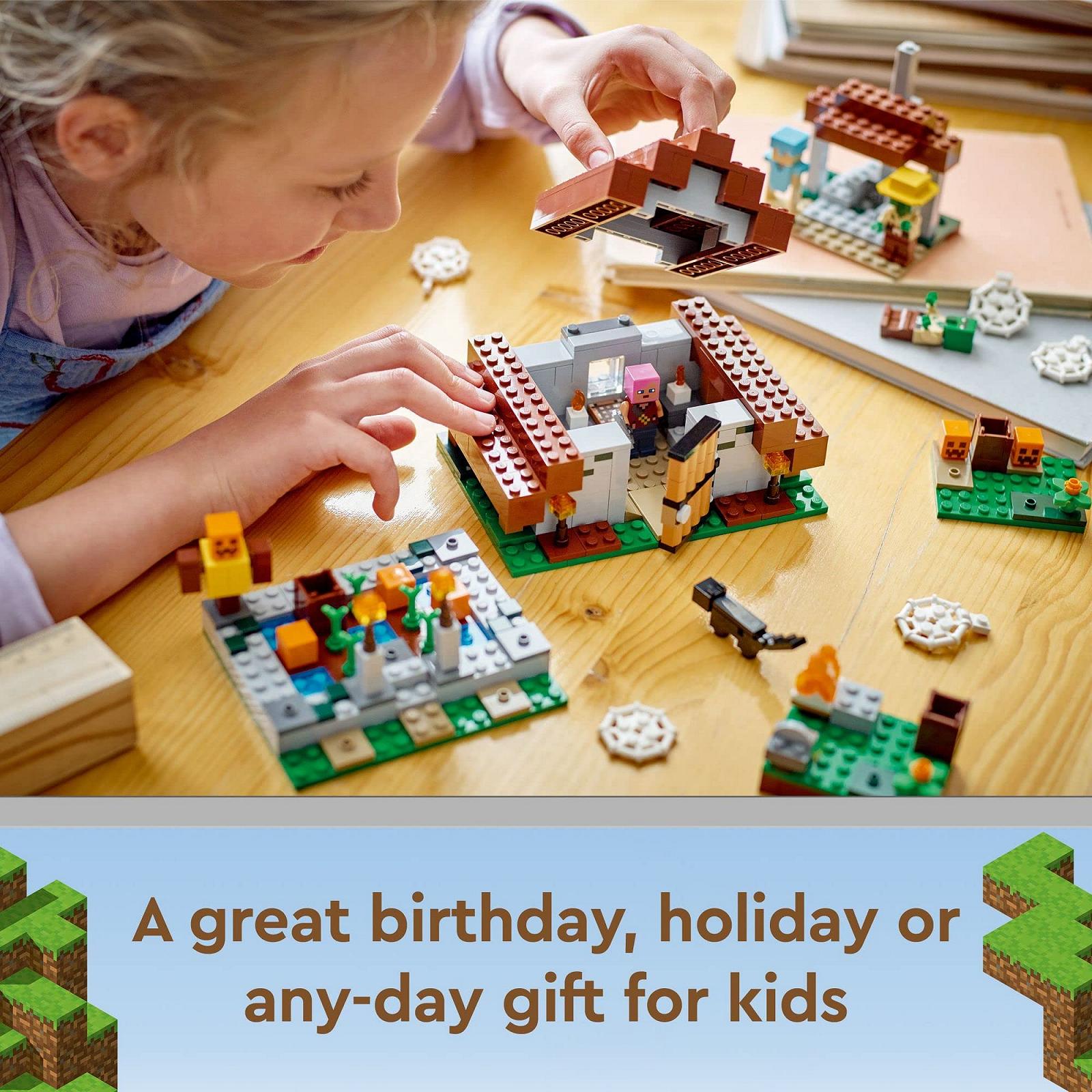 Конструктор LEGO Minecraft The Abandoned Village Набір 21190 зомбі-іграшок для дітей з 8 років з іграшковими фігурами зомбі та мисливців на зомбі, фото №7