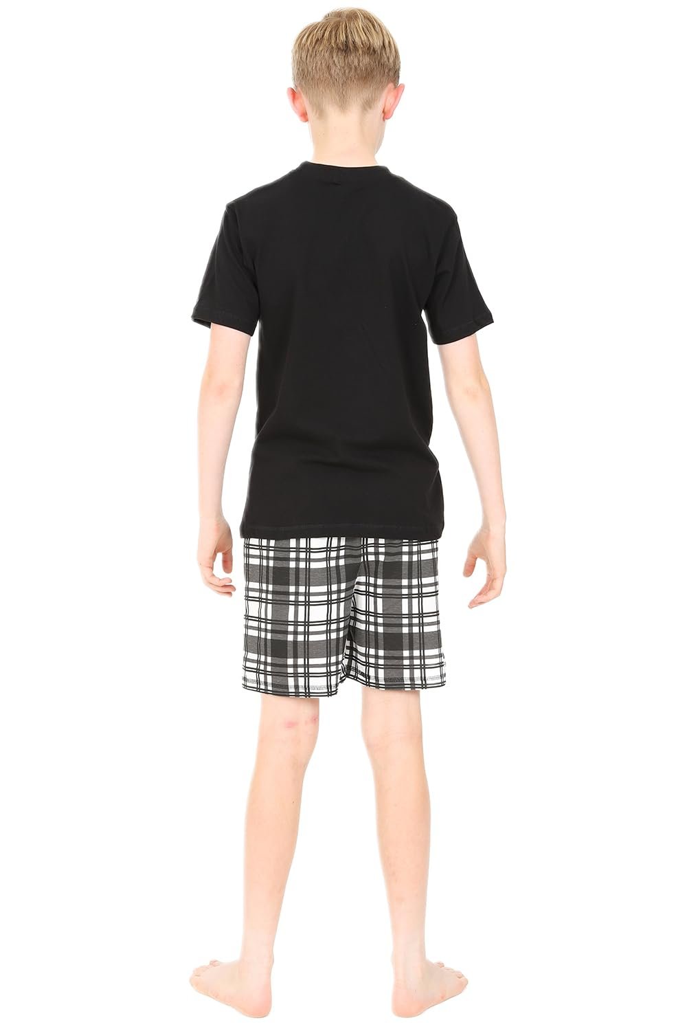 Пижамный набор ThePyjamaFactory Хлопок Чёрный и белый в клетку для мальчиков, фото №3 Пижамный набор ThePyjamaFactory Хлопок Чёрный и белый в клетку для мальчиков, фото №3