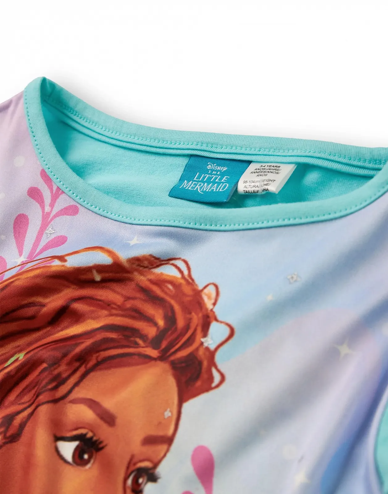 Піжамний набір Disney Русалочка для дівчат Блакитний, фото №7