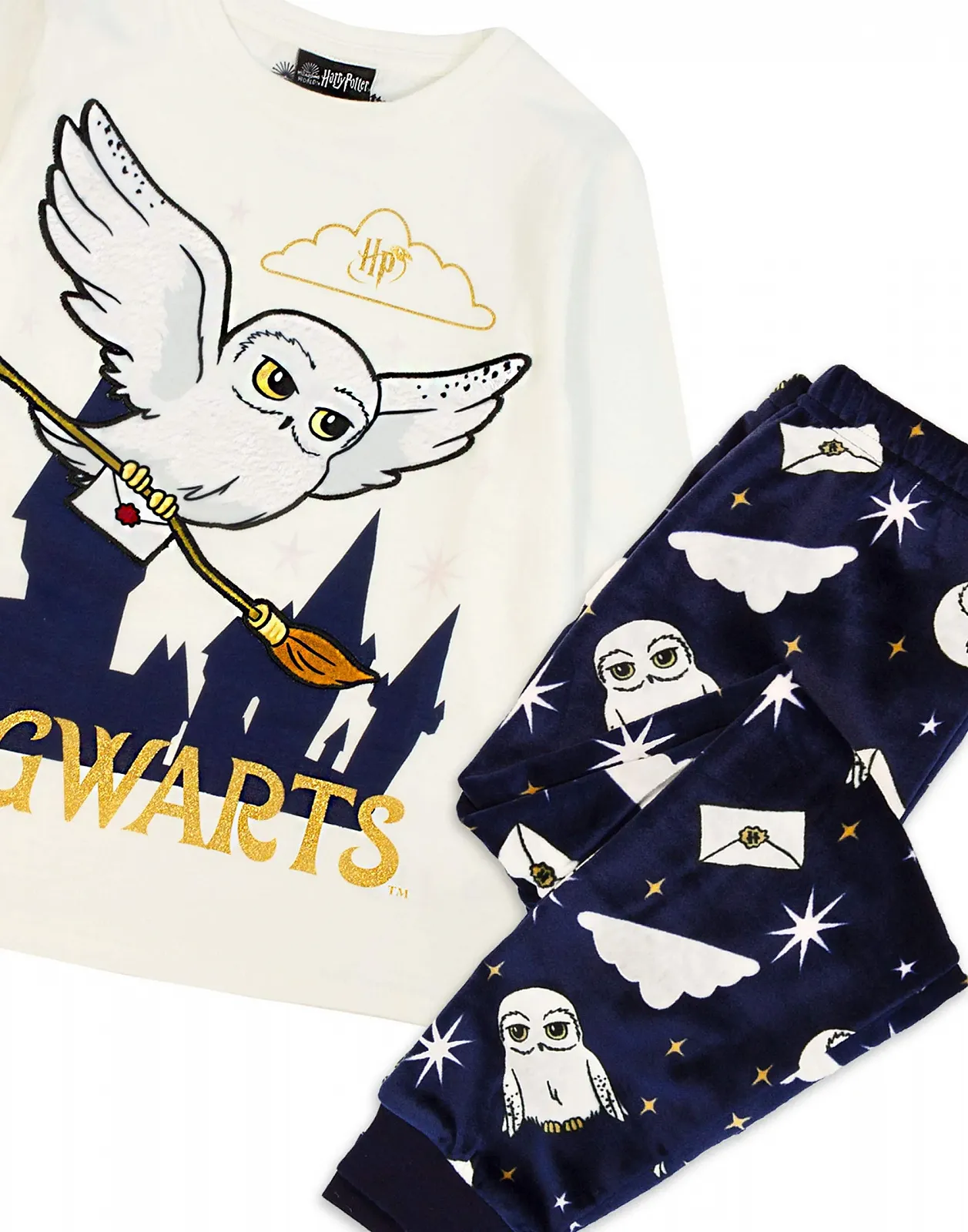 Піжама Harry Potter Hedwig, футболка з довгими рукавами та флісові штани, фото №5 Піжама Harry Potter Hedwig, футболка з довгими рукавами та флісові штани, фото №5