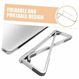 Подставка для ноутбука Tofficu складная алюминиевый сплав портативная для стола серебристая synthetic.ua - Фото 1