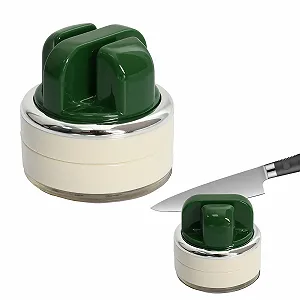 Точилка для ножей ручная Профессиональная с присоской Зеленая - Фото 1