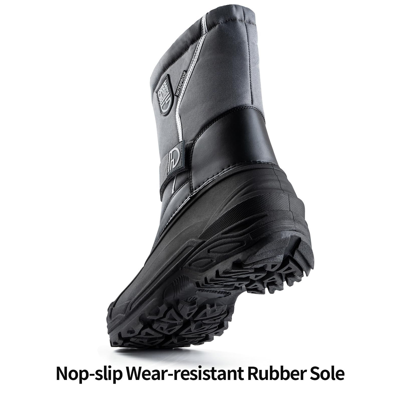 Чоловічі утеплені снігові черевики FREE SOLDIER Водонепроникні зимові, фото №5