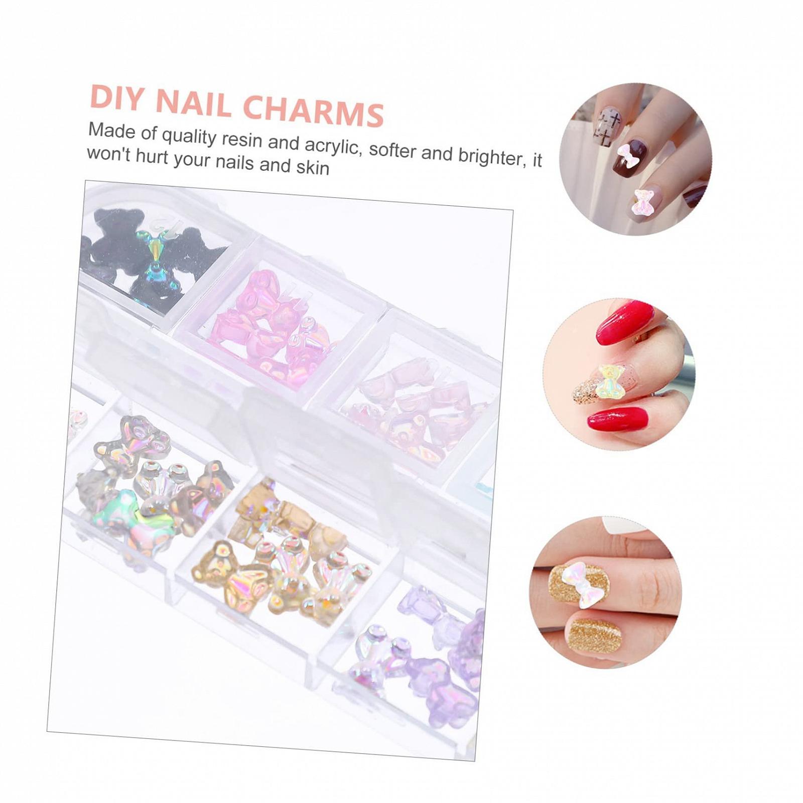 Аксессуары для дизайна ногтей FRCOLOR 240 шт., стразы, драгоценные камни, подвески из смолы, украшения для ногтей, фото №6