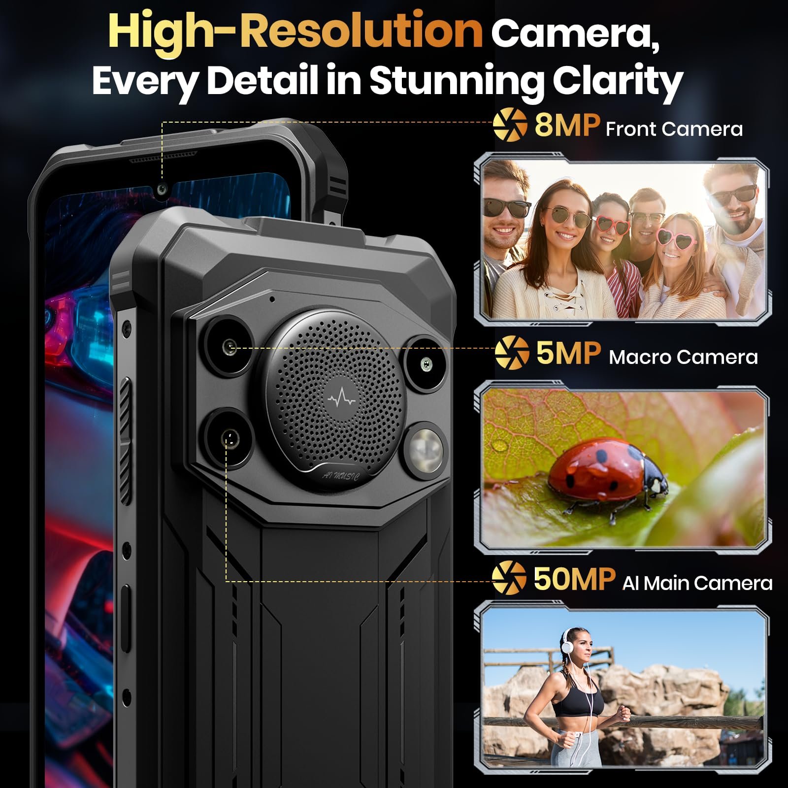 Смартфон FOSSiBOT F110Pro 5G 20/128 ГБ 6.745" 10000 мАг 50 МП Black-5G, фото №6