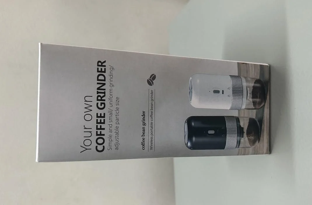 Електрична кавомолка, Портативна бездротова кавомолка з керамічним млином для еспресо, пуроверу та френч-пресу Біла, фото №8