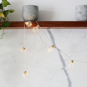 Гирлянда Lights4fun Party Fairy Lights Micro Wire 50 теплых белых LED, питание от батареек, таймер synthetic.ua - Фото 1