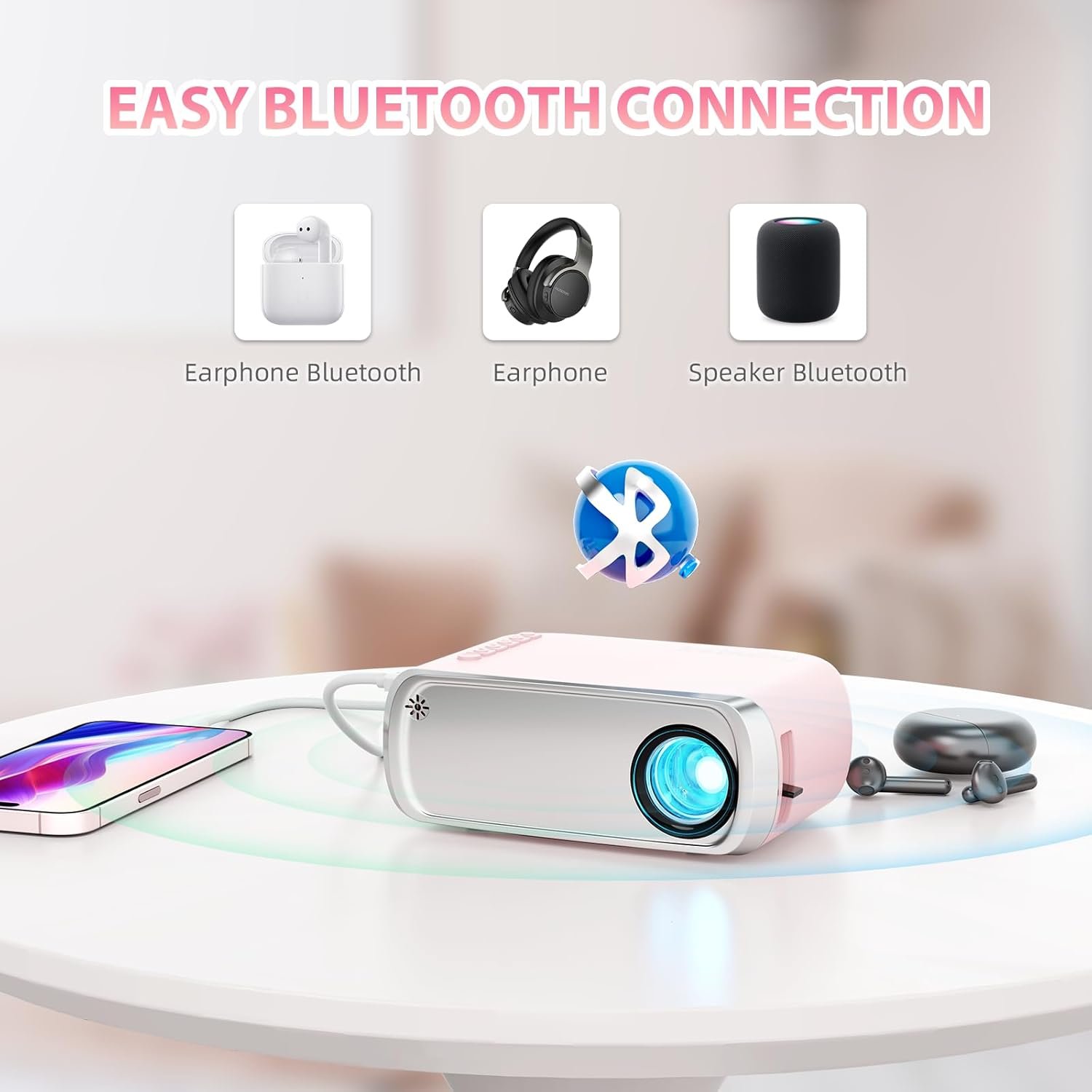 Проектор ksbaby VF270 HD Bluetooth, фото №4