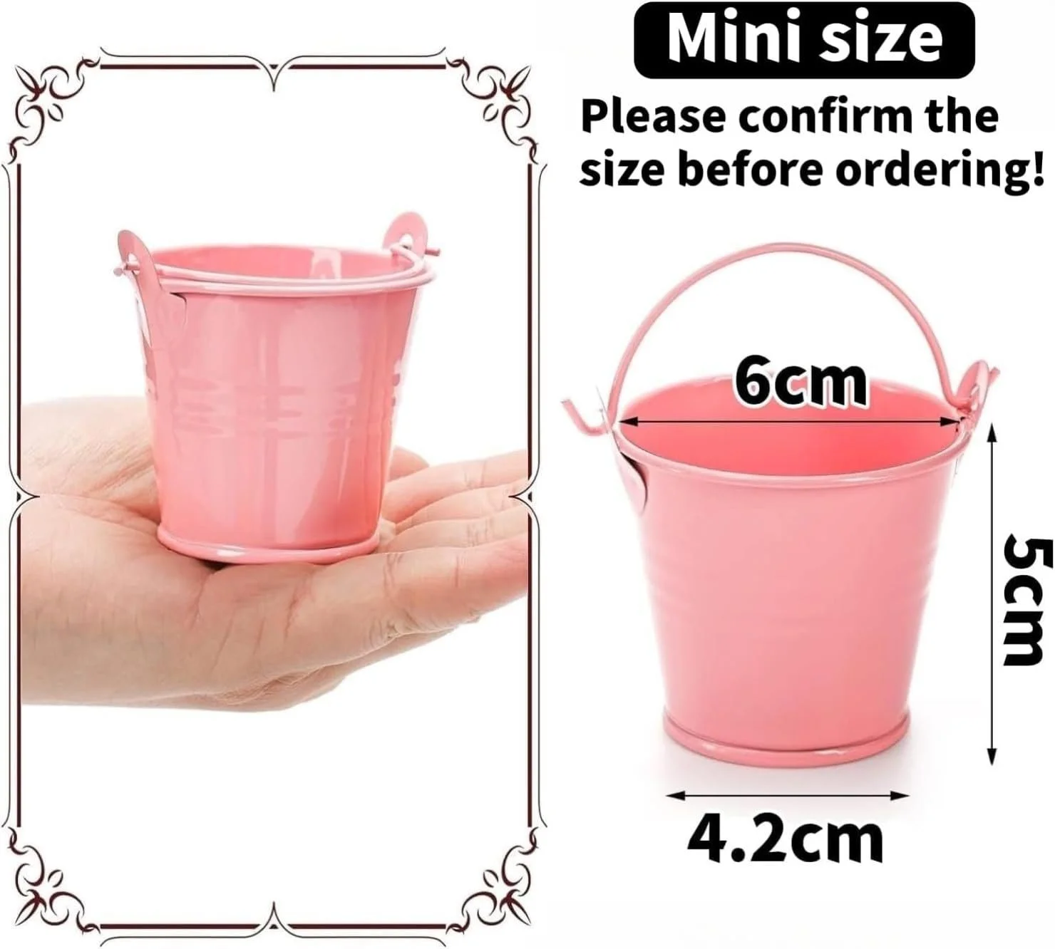 Міні-кашпо металеві підвісні KAHEIGN, 12 шт., 6 см, зі знімною ручкою, 12 кольорів, фото №4 Міні-кашпо металеві підвісні KAHEIGN, 12 шт., 6 см, зі знімною ручкою, 12 кольорів, фото №4