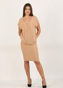 Платье MOZAH S Бежевый (ND-15142-Beige) synthetic.ua - Фото 1