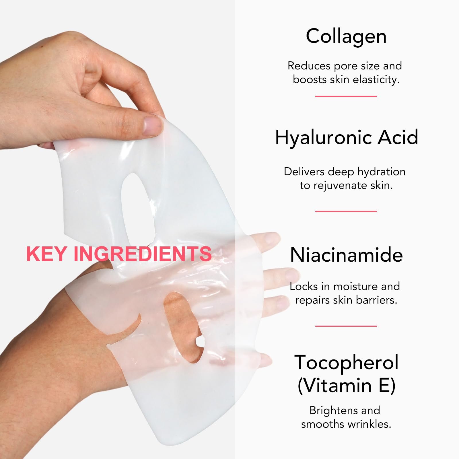 Маска для обличчя Organic Collagen нічна, набір 4 шт, фото №4