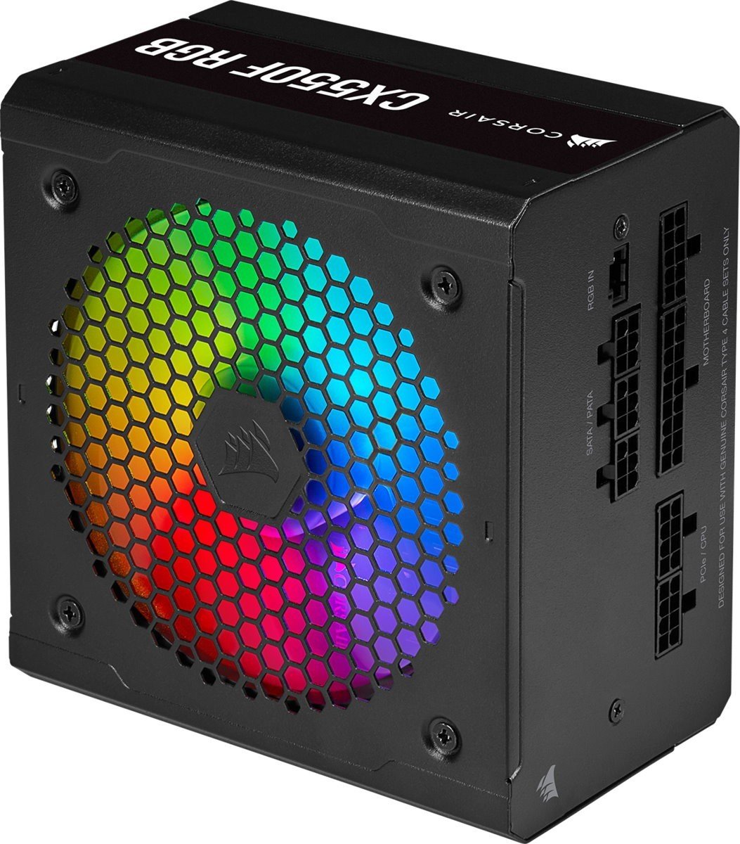 Блок живлення CORSAIR CX550F RGB 80 PLUS Bronze Black, фото №4