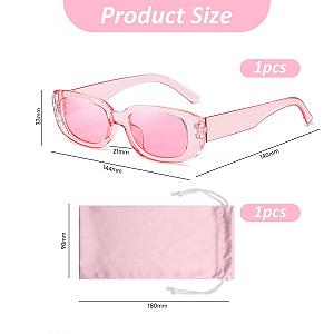 Сонцезахисні Окуляри CVFRTT Прямокутні Ретро Рожеві synthetic.ua - Фото 1