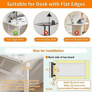 Настільний тримач для ноутбука з бічним кріпленням, сталевий органайзер, з тримачем для ручок, міцний тримач для зберігання synthetic.ua - Фото 1