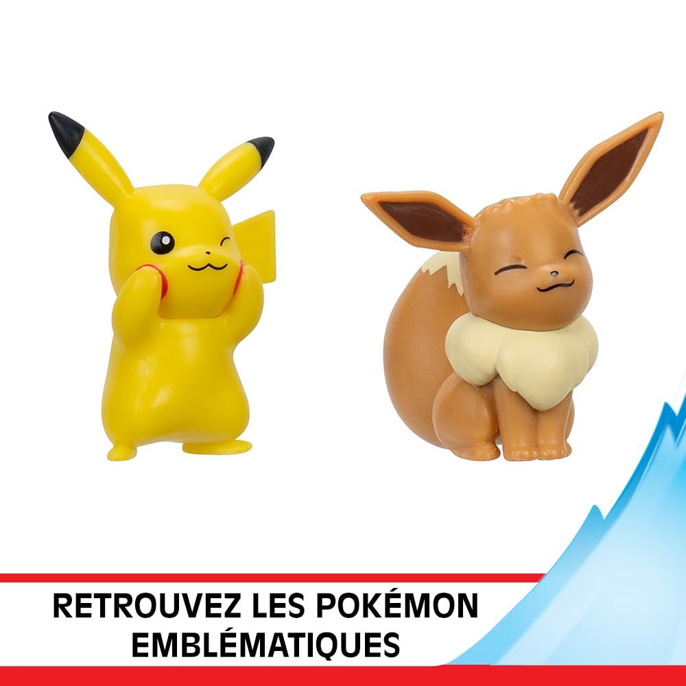 Фигурки Bandai Pokémon Pikachu Coupenotte Lixy Eevee Machoc Caratroc, 5 см, набор из 6 штук, фото №3