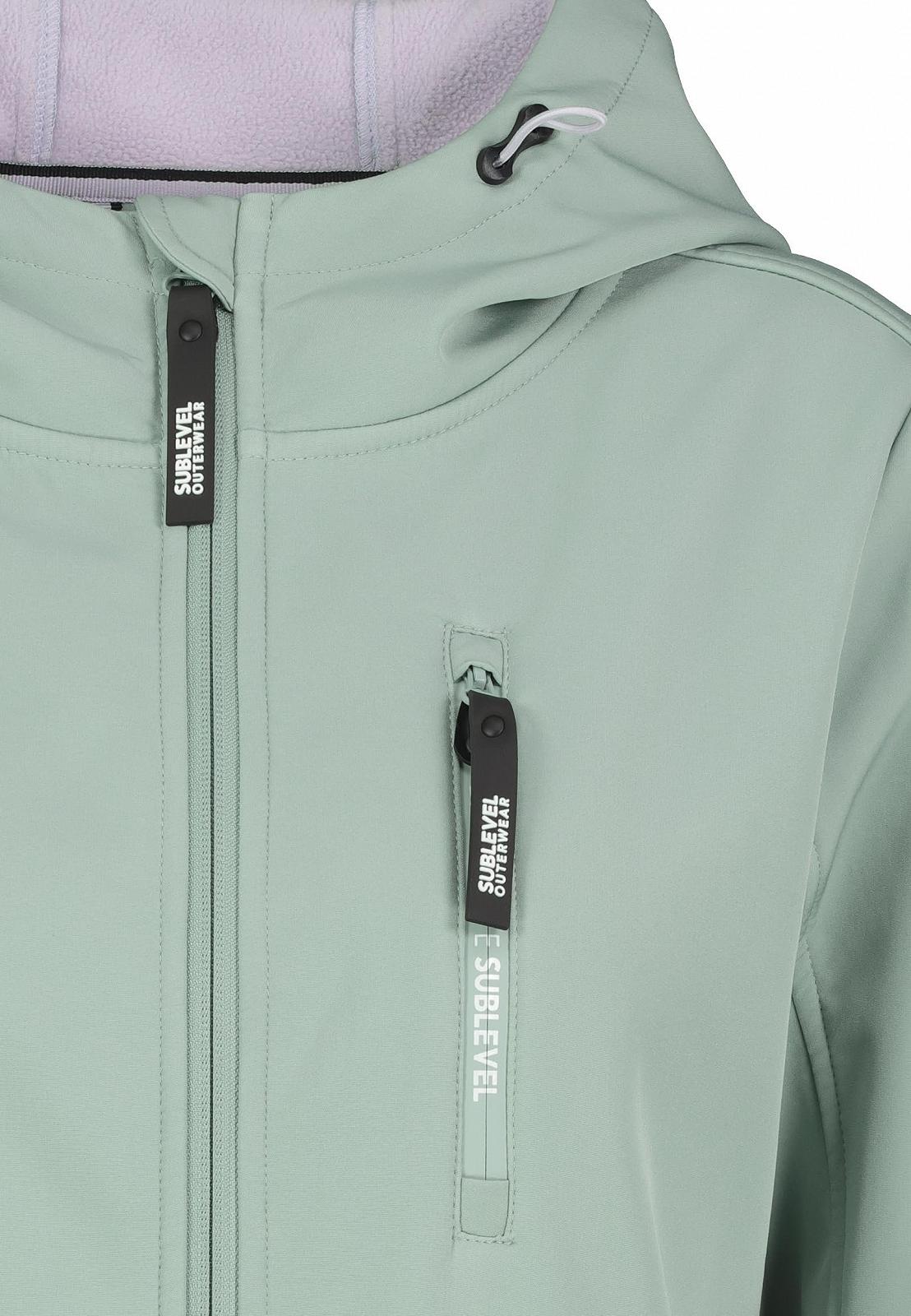 Жіноче пальто софтшелл Sublevel Перехідна куртка з капюшоном, прорізними кишенями, фото №3 Жіноче пальто софтшелл Sublevel Перехідна куртка з капюшоном, прорізними кишенями, фото №3