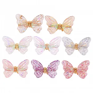 Прикрасы для маникюра MERRYHAPY, 8 шт., подвески-бабочки для ногтей, украшения для ногтей для женщин - Фото 1